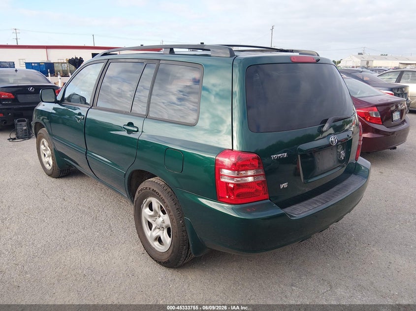 2002 Toyota Highlander VIN JTEGF21A520071144 IAAI salvage auction — NORMAL WEAR, Original (Texas), sold $925 on 2026-07-13 (photo 3)