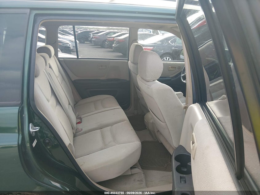 2002 Toyota Highlander VIN JTEGF21A520071144 IAAI salvage auction — NORMAL WEAR, Original (Texas), sold $925 on 2026-07-13 (photo 8)