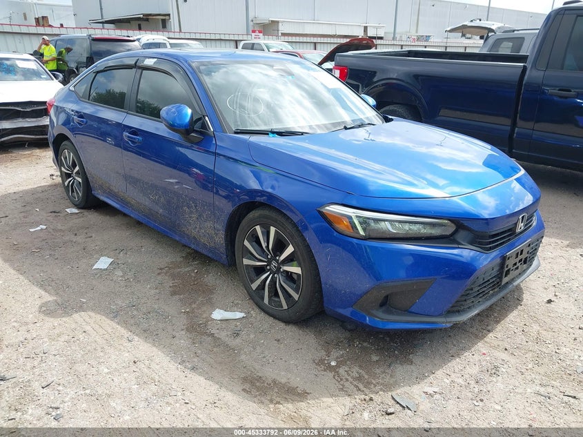 2022 Honda Civic VIN 2HGFE1F72NH322651 IAAI salvage auction — LEFT FRONT, Salvage Title, sold $5,000 on 2026-07-09 (photo 1)