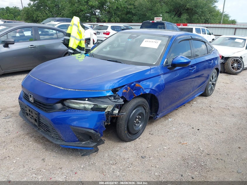 2022 Honda Civic VIN 2HGFE1F72NH322651 IAAI salvage auction — LEFT FRONT, Salvage Title, sold $5,000 on 2026-07-09 (photo 2)