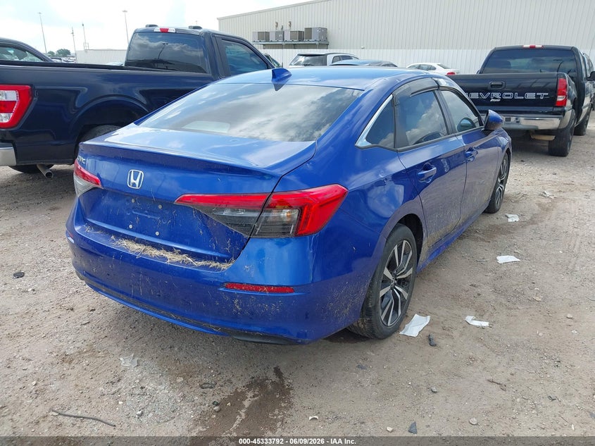 2022 Honda Civic VIN 2HGFE1F72NH322651 IAAI salvage auction — LEFT FRONT, Salvage Title, sold $5,000 on 2026-07-09 (photo 4)