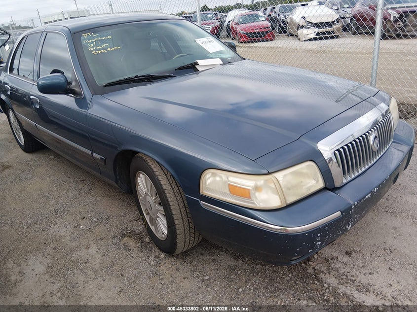 2008 Mercury Grand marquis VIN 2MEHM75V28X636063 IAAI salvage auction — REAR END, Clear (Oklahoma), sold $475 on 2026-09-08 (photo 1)
