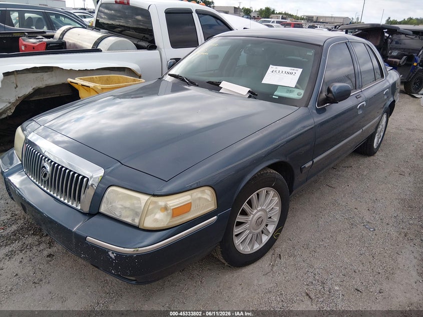 2008 Mercury Grand marquis VIN 2MEHM75V28X636063 IAAI salvage auction — REAR END, Clear (Oklahoma), sold $475 on 2026-09-08 (photo 2)