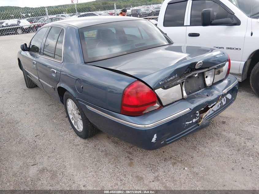2008 Mercury Grand marquis VIN 2MEHM75V28X636063 IAAI salvage auction — REAR END, Clear (Oklahoma), sold $475 on 2026-09-08 (photo 3)