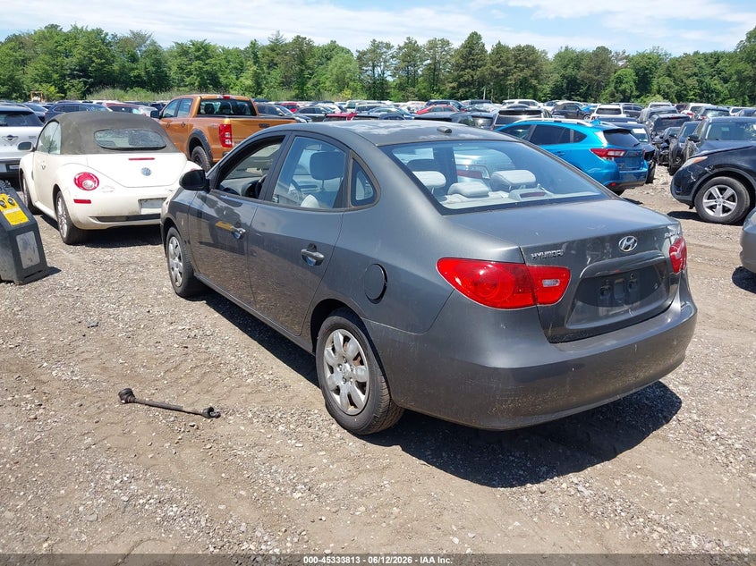 2007 Hyundai Elantra VIN KMHDU46D47U254199 IAAI salvage auction — NORMAL WEAR, Clear (New York), sold $500 on 2026-07-07 (photo 3)