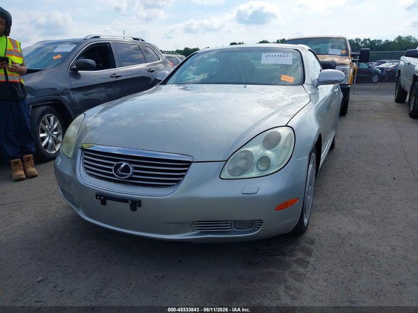 2002 Lexus Sc 430 VIN JTHFN48Y620014516 IAAI salvage auction — HAIL, Salvage (Ohio), sold $975 on 2026-07-07 (photo 2)