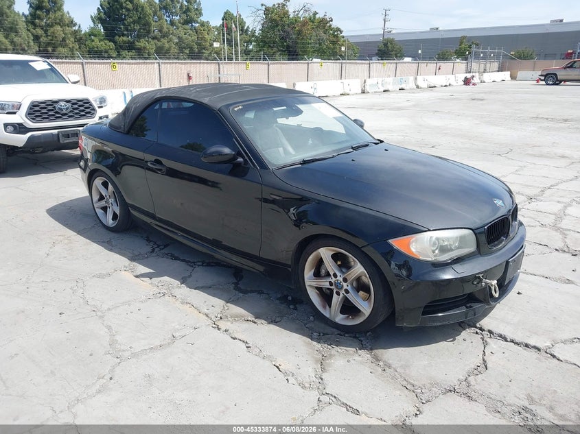 2008 BMW 1 series VIN WBAUN93578VF55346 IAAI salvage auction — NORMAL WEAR, Clear - Dealer Only (California), sold $675 on 2026-07-29 (photo 1)