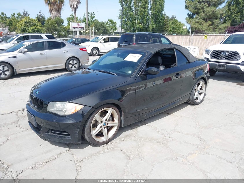 2008 BMW 1 series VIN WBAUN93578VF55346 IAAI salvage auction — NORMAL WEAR, Clear - Dealer Only (California), sold $675 on 2026-07-29 (photo 2)