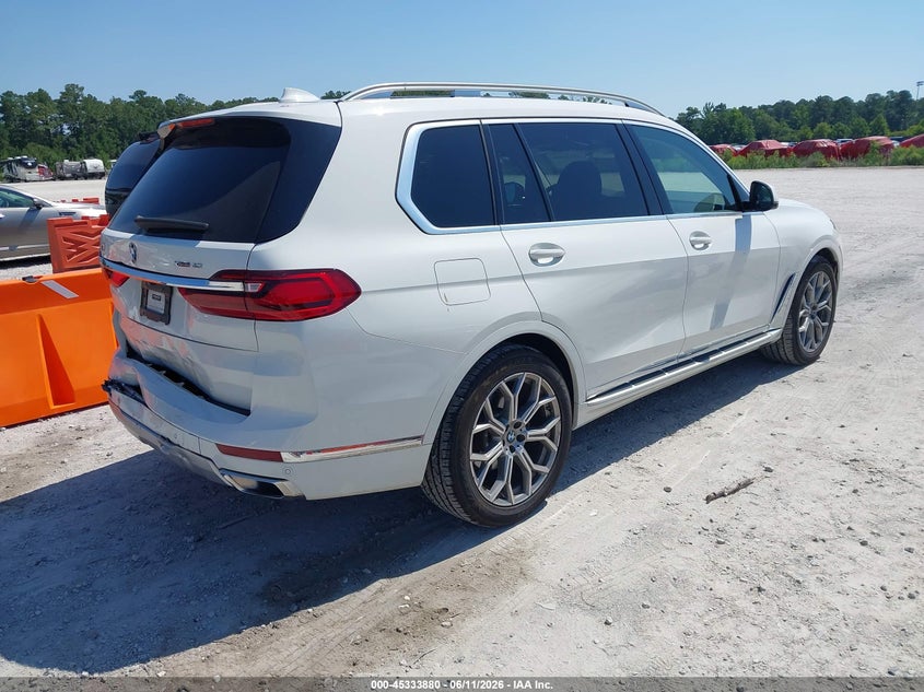 2020 BMW X7 VIN 5UXCW2C08L9B21119 IAAI salvage auction — REAR END, Salvage (North Carolina), sold $18,800 on 2026-07-09 (photo 4)