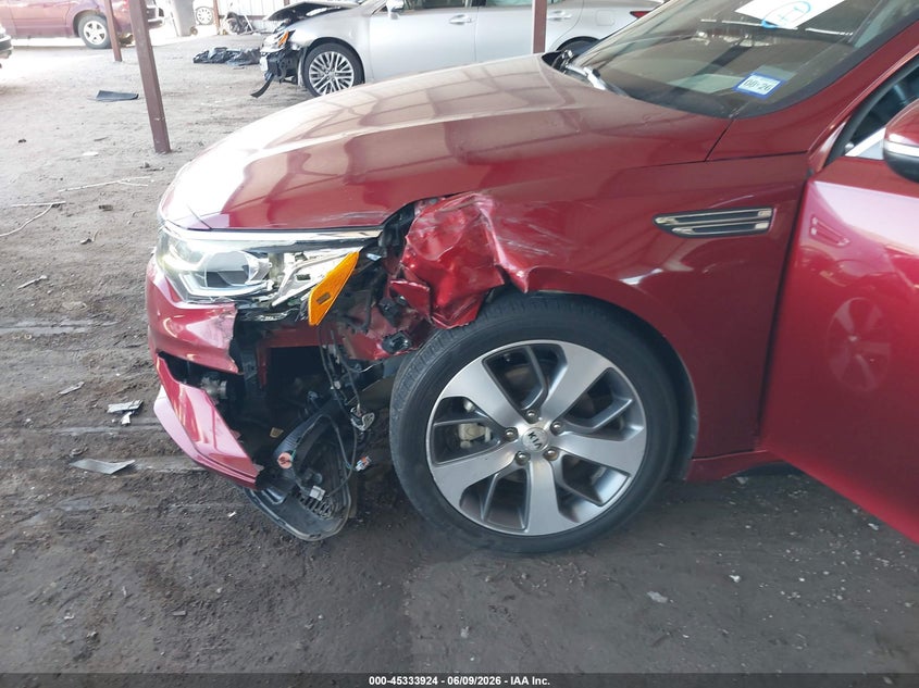 2019 Kia Optima VIN 5XXGT4L33KG367835 IAAI salvage auction — LEFT FRONT, Salvage Title, sold $3,400 on 2026-08-02 (photo 6)