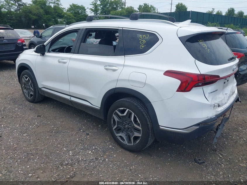 2022 Hyundai Santa fe VIN KM8S6DA24NU031813 IAAI salvage auction — REAR END, Salvage Title, sold $11,025 on 2026-07-14 (photo 3)