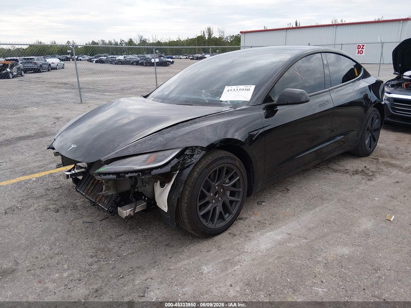 2025 Tesla Model 3 VIN 5YJ3E1EA3SF940674 IAAI salvage auction — FRONT END, Rebuildable (Florida), sold $13,900 on 2026-07-30 (photo 2)