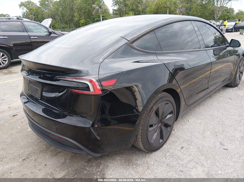 2025 Tesla Model 3 VIN 5YJ3E1EA3SF940674 IAAI salvage auction — FRONT END, Rebuildable (Florida), sold $13,900 on 2026-07-30 (photo 4)