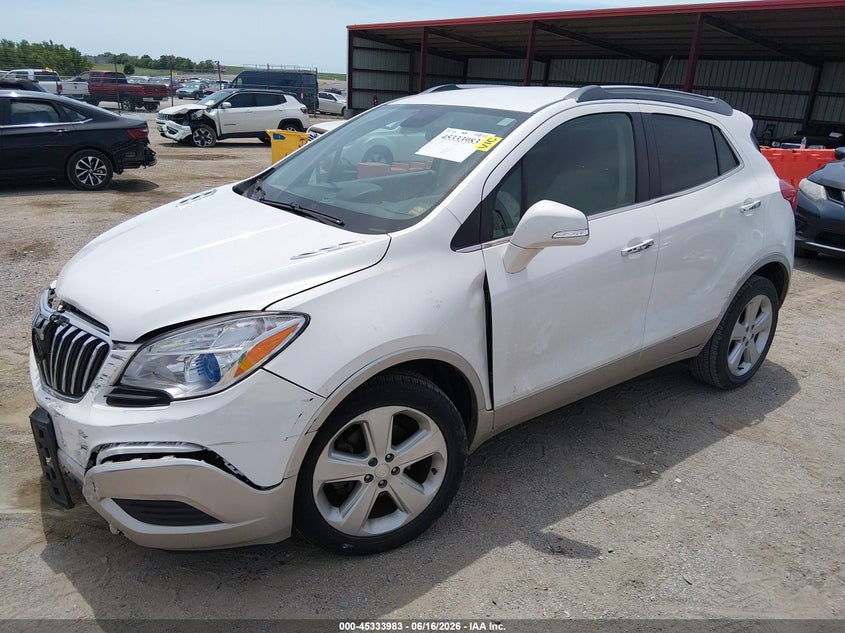 2015 Buick Encore VIN KL4CJASB8FB271796 IAAI salvage auction — FRONT END, Salvage Title, sold $25 on 2026-07-30 (photo 2)