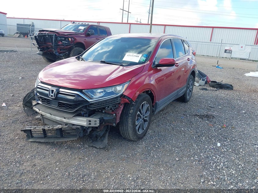 2022 Honda Cr-v VIN 7FARW1H51NE002025 IAAI salvage auction — SIDE, Salvage Title, sold $7,500 on 2026-07-18 (photo 2)