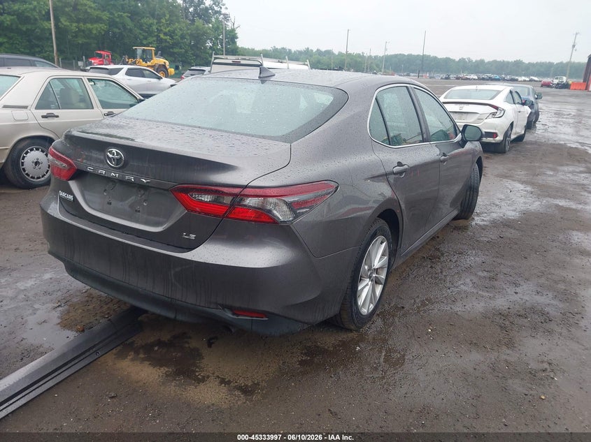 2021 Toyota Camry VIN 4T1C11AK1MU538037 IAAI salvage auction — REAR END, Salvage - 75% Or Less (Maryland), sold $6,700 on 2026-07-31 (photo 4)