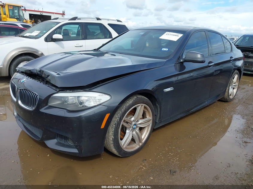2012 BMW 5er VIN WBAFR7C55CC813849 IAAI salvage auction — FRONT & REAR, Original (Texas), sold $1,100 on 2026-07-11 (photo 2)