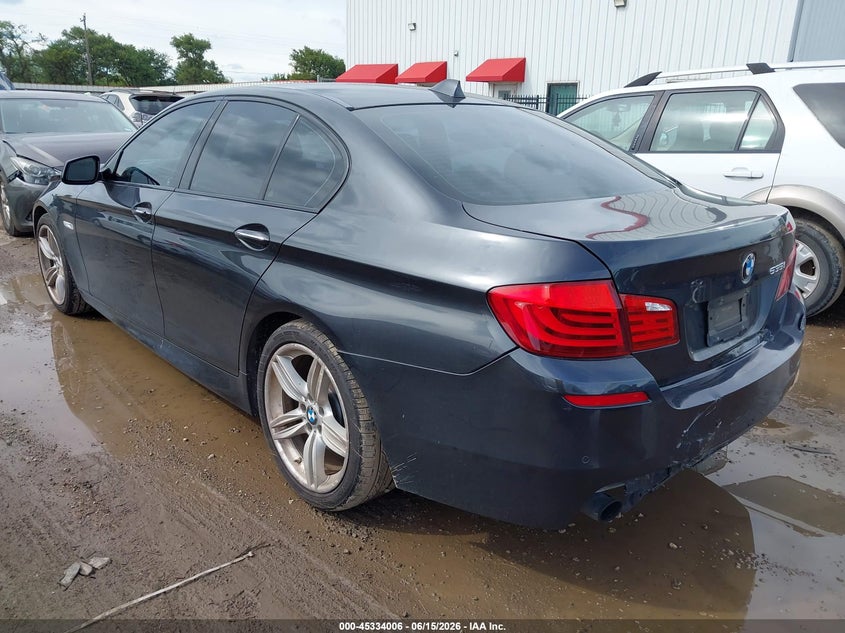 2012 BMW 5er VIN WBAFR7C55CC813849 IAAI salvage auction — FRONT & REAR, Original (Texas), sold $1,100 on 2026-07-11 (photo 3)