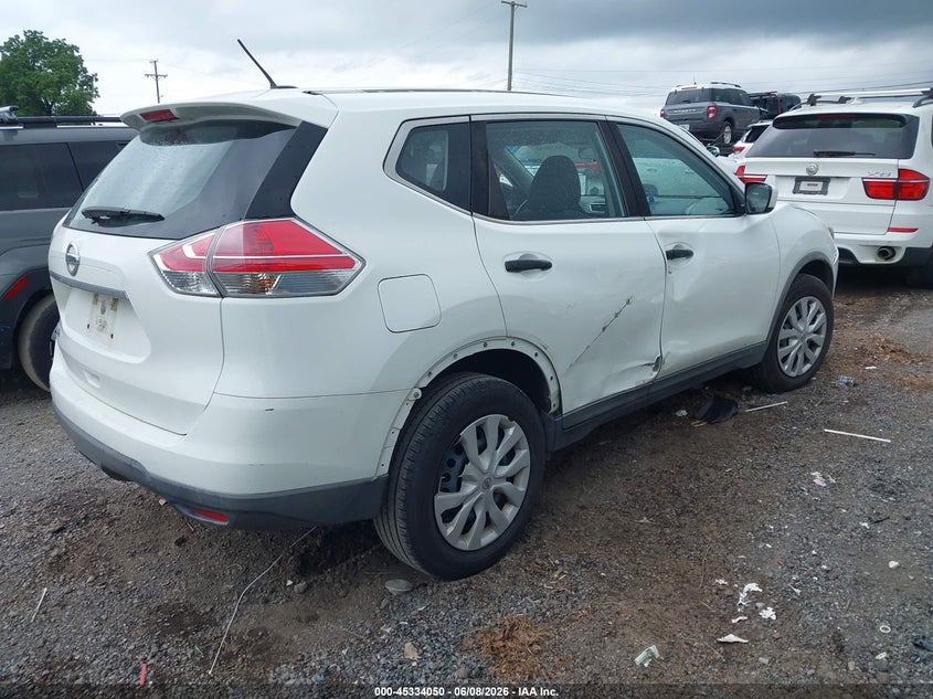 2016 Nissan Rogue VIN KNMAT2MT7GP699687 IAAI salvage auction — NORMAL WEAR, Clear (Tennessee), sold $600 on 2026-07-23 (photo 4)