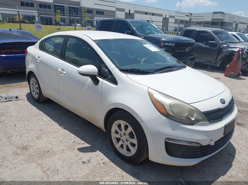 2016 Kia Rio VIN KNADM4A32G6577364 IAAI salvage auction — REAR END, Salvage (Texas), sold $675 on 2026-07-28 (photo 1)