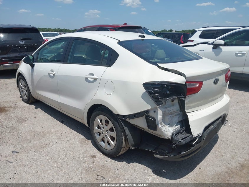 2016 Kia Rio VIN KNADM4A32G6577364 IAAI salvage auction — REAR END, Salvage (Texas), sold $675 on 2026-07-28 (photo 3)