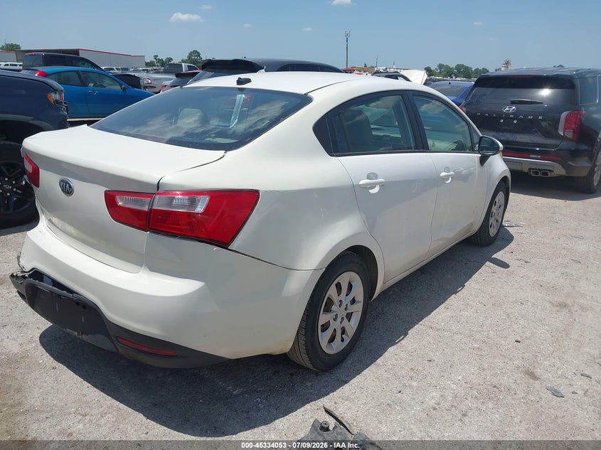 2016 Kia Rio VIN KNADM4A32G6577364 IAAI salvage auction — REAR END, Salvage (Texas), sold $675 on 2026-07-28 (photo 4)