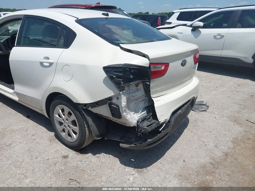 2016 Kia Rio VIN KNADM4A32G6577364 IAAI salvage auction — REAR END, Salvage (Texas), sold $675 on 2026-07-28 (photo 6)