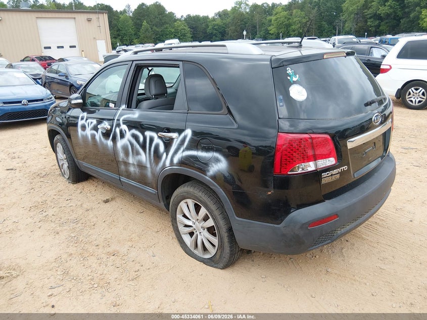 2011 Kia Sorento VIN 5XYKT4A21BG045761 IAAI salvage auction — VANDALISM, Salvage (South Carolina), sold $525 on 2026-07-06 (photo 3)