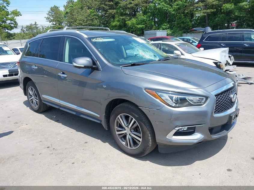 2019 Infiniti Qx60 VIN 5N1DL0MM5KC569106 IAAI salvage auction — FRONT END, Salvage Title, sold $3,950 on 2026-07-10 (photo 1)