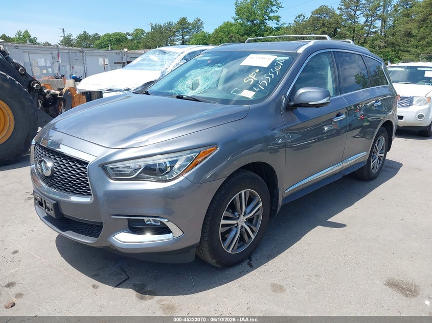 2019 Infiniti Qx60 VIN 5N1DL0MM5KC569106 IAAI salvage auction — FRONT END, Salvage Title, sold $3,950 on 2026-07-10 (photo 2)
