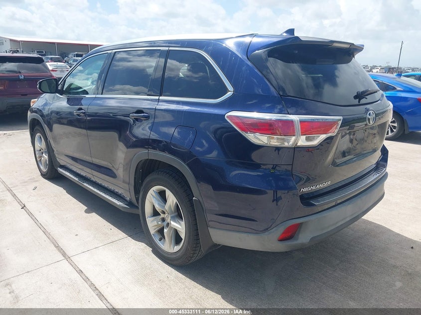 2015 Toyota Highlander VIN 5TDYKRFHXFS096546 IAAI salvage auction — FRONT END, Original (Texas), sold $11,500 on 2026-07-17 (photo 3)