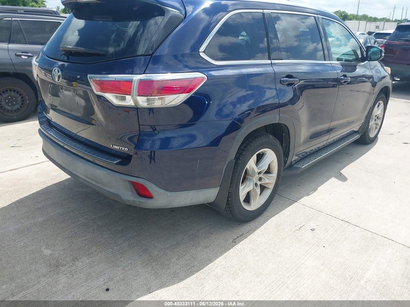 2015 Toyota Highlander VIN 5TDYKRFHXFS096546 IAAI salvage auction — FRONT END, Original (Texas), sold $11,500 on 2026-07-17 (photo 4)