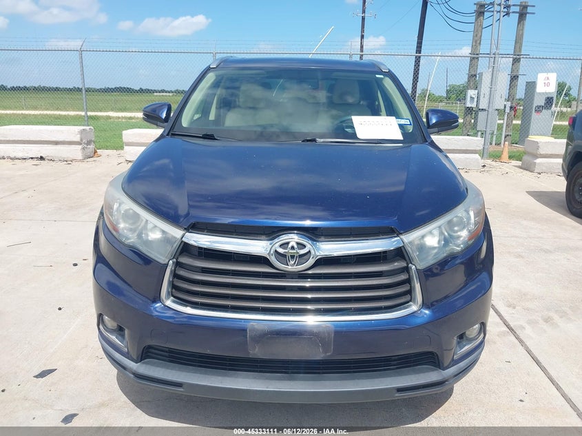 2015 Toyota Highlander VIN 5TDYKRFHXFS096546 IAAI salvage auction — FRONT END, Original (Texas), sold $11,500 on 2026-07-17 (photo 6)