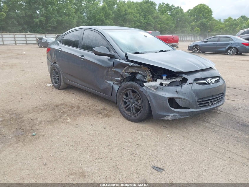 2013 Hyundai Accent VIN KMHCT4AEXDU411986 IAAI salvage auction — RIGHT FRONT, Salvage (Tennessee), sold $300 on 2026-07-29 (photo 1)