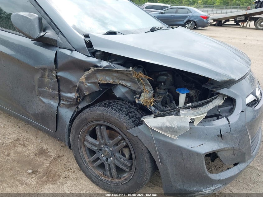 2013 Hyundai Accent VIN KMHCT4AEXDU411986 IAAI salvage auction — RIGHT FRONT, Salvage (Tennessee), sold $300 on 2026-07-29 (photo 6)