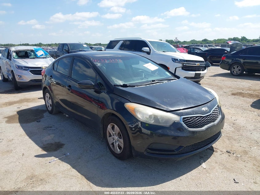 2016 Kia Forte VIN KNAFK4A60G5523012 IAAI salvage auction — LEFT FRONT, Salvage (Texas), sold $700 on 2026-07-28 (photo 1)