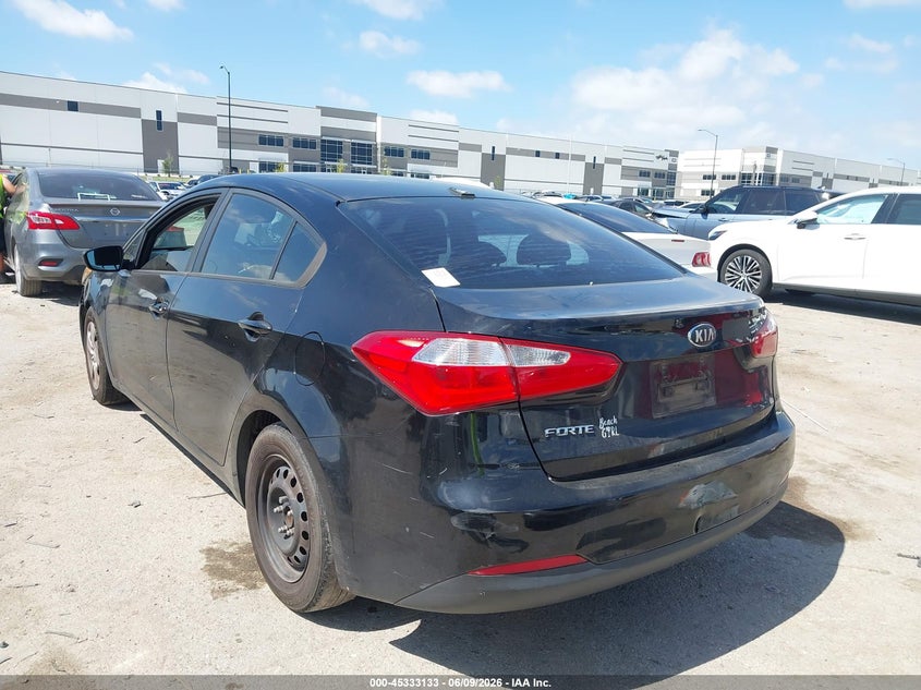 2016 Kia Forte VIN KNAFK4A60G5523012 IAAI salvage auction — LEFT FRONT, Salvage (Texas), sold $700 on 2026-07-28 (photo 3)