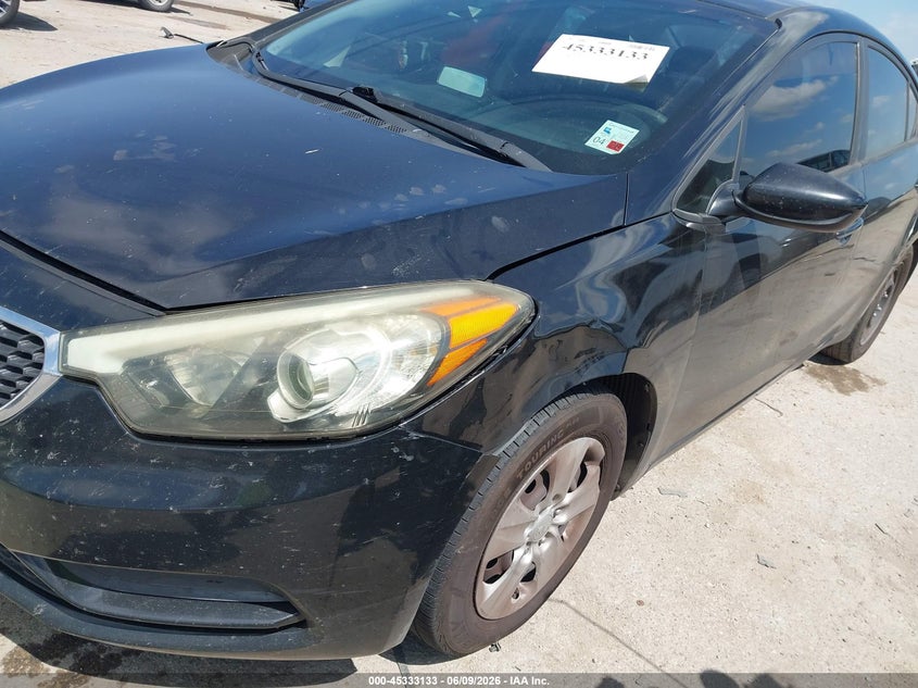 2016 Kia Forte VIN KNAFK4A60G5523012 IAAI salvage auction — LEFT FRONT, Salvage (Texas), sold $700 on 2026-07-28 (photo 6)