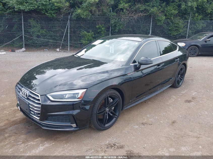 2018 Audi A5 VIN WAUENCF54JA034849 IAAI salvage auction — UNKNOWN, Salvage Title, sold $8,200 on 2026-07-11 (photo 2)