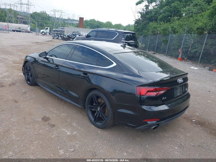 2018 Audi A5 VIN WAUENCF54JA034849 IAAI salvage auction — UNKNOWN, Salvage Title, sold $8,200 on 2026-07-11 (photo 3)