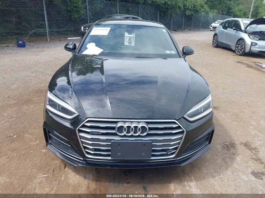 2018 Audi A5 VIN WAUENCF54JA034849 IAAI salvage auction — UNKNOWN, Salvage Title, sold $8,200 on 2026-07-11 (photo 6)