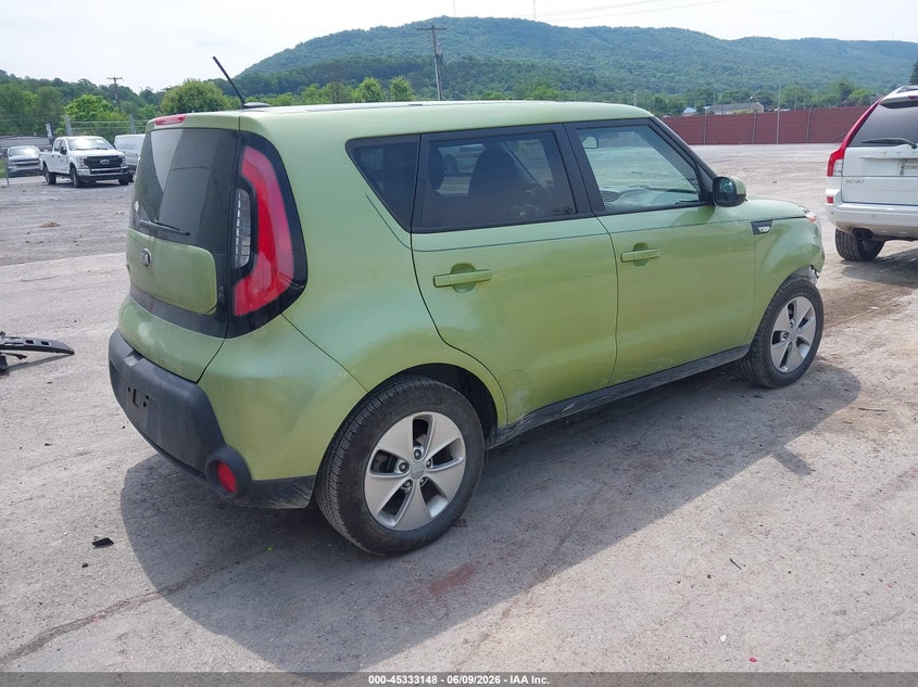 2014 Kia Soul VIN KNDJN2A26E7737008 IAAI salvage auction — NORMAL WEAR, Clear (Pennsylvania), sold $400 on 2026-07-08 (photo 4)