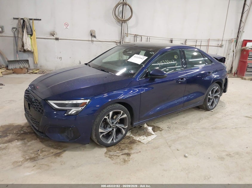 2023 Audi A3 VIN WAUHUDGY9PA024356 IAAI salvage auction — REAR END, Salvage Title, sold $7,650 on 2026-07-16 (photo 2)
