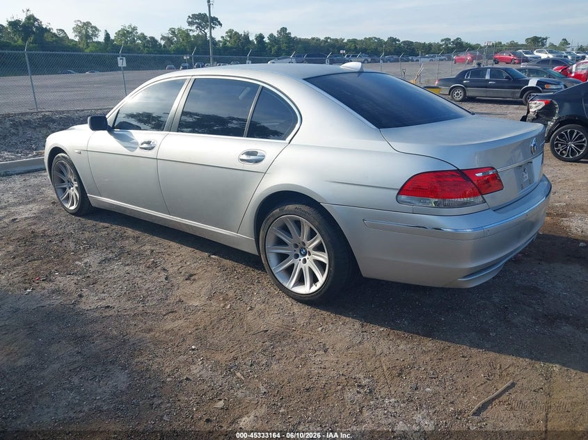 2006 BMW 7er VIN WBAHN83516DT64940 IAAI salvage auction — MECHANICAL, Clear (Florida), sold $425 on 2026-07-09 (photo 3)