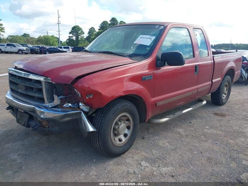2001 Ford F-250 VIN 1FTNX20L41EA02460 IAAI salvage auction — FRONT END, Salvage (Texas), sold $525 on 2026-07-09 (photo 2)