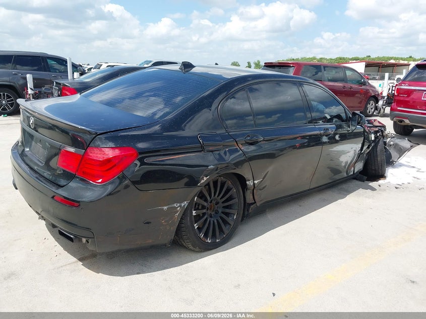 2011 BMW 7 series VIN WBAKB4C51BC573845 IAAI salvage auction — RIGHT SIDE, Salvage (Texas), sold $500 on 2026-07-16 (photo 4)