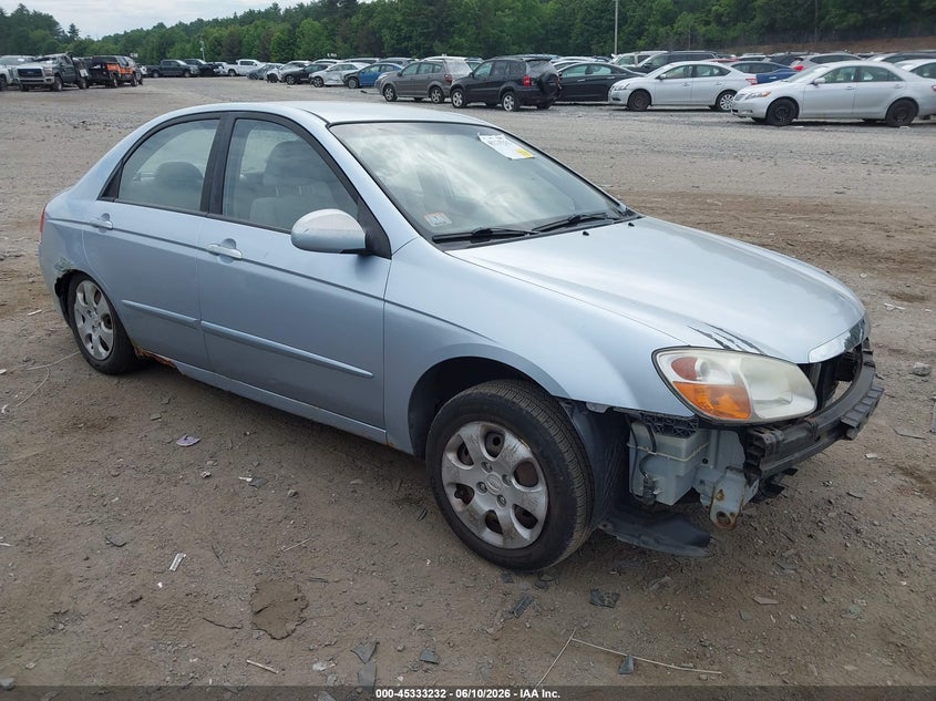 2008 Kia Spectra VIN KNAFE121285521370 IAAI salvage auction — LEFT REAR, Salvage (Massachusetts), sold $400 on 2026-07-17 (photo 1)