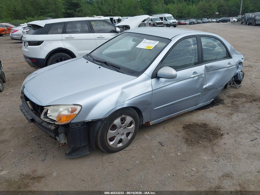 2008 Kia Spectra VIN KNAFE121285521370 IAAI salvage auction — LEFT REAR, Salvage (Massachusetts), sold $400 on 2026-07-17 (photo 2)