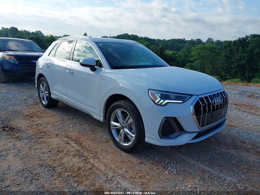 2024 Audi Q3 VIN WA1DECF39R1162491 IAAI salvage auction — HAIL, Salvage (Missouri), sold $16,100 on 2026-07-30 (photo 1)