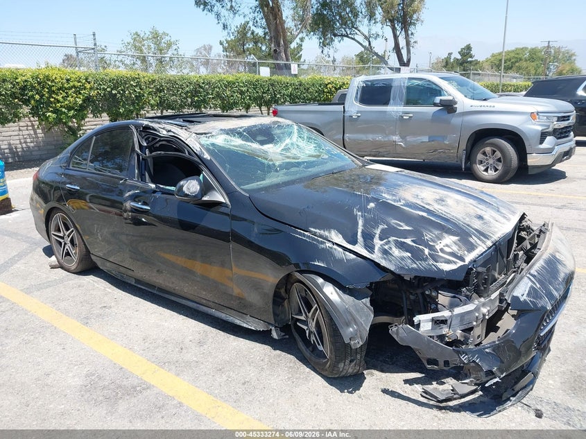 2025 Mercedes-benz C-klasse VIN W1KAF4GB9SR251895 IAAI salvage auction — ROLLOVER, Salvage Title, sold $7,500 on 2026-07-21 (photo 1)